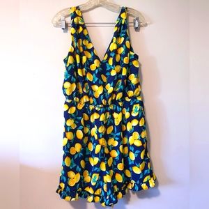 Lemon Romper Size Large - Blue Rain